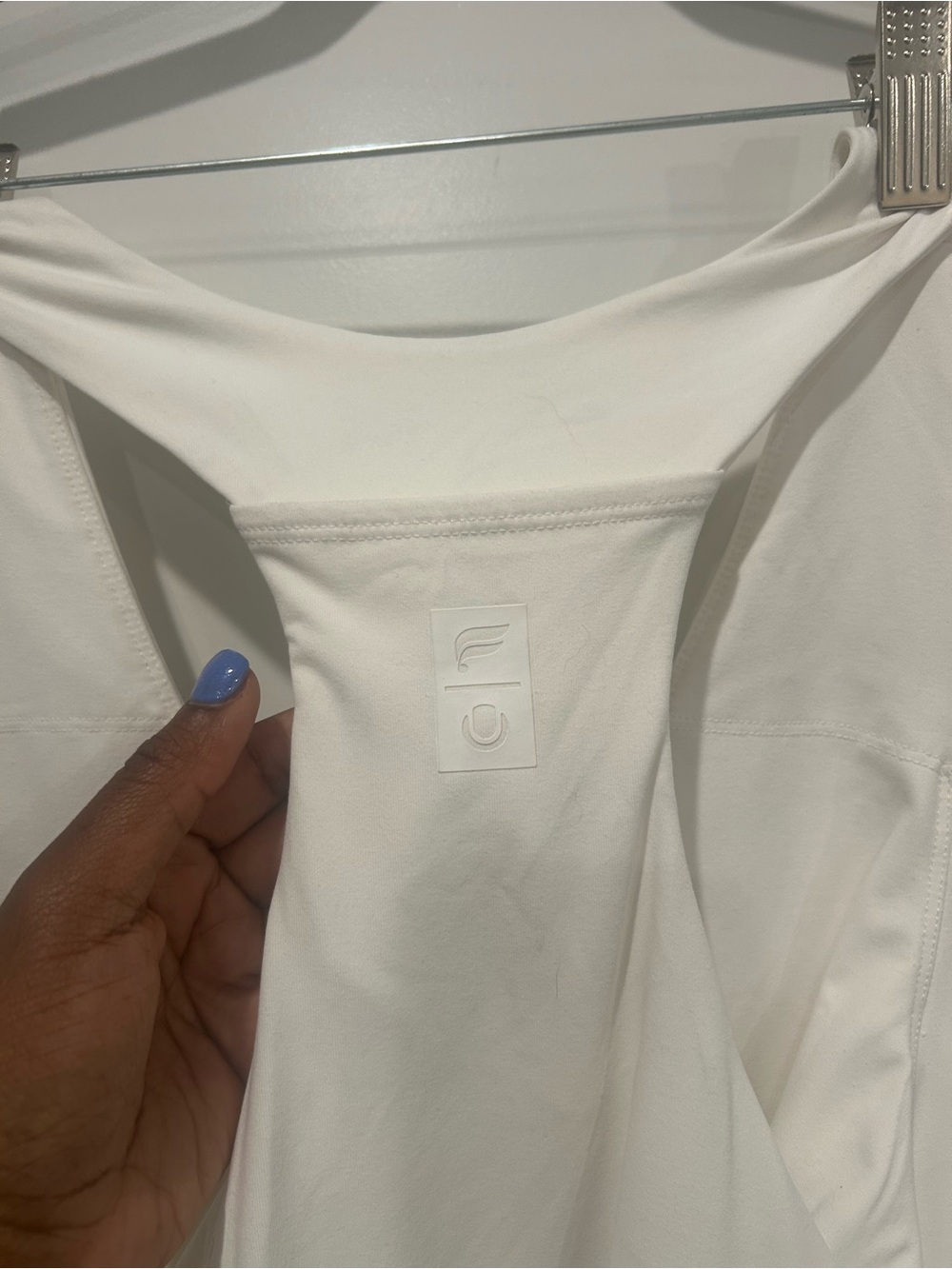 Fabletics White Racerback Slip Dress - Picture 2 of 3